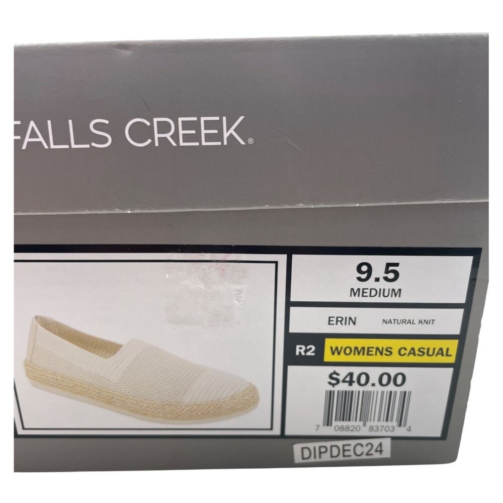 Falls Creek Erin Natural Knit Loafers Slip On Womens Size 9.5M - Picture 11 of 11